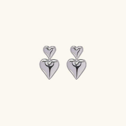 Alexa Gold Heart Earrings