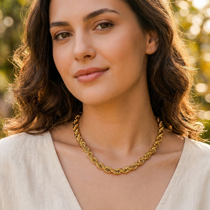 Abby Golden Twist Necklace