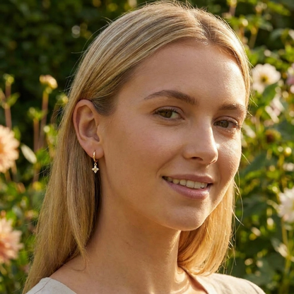 Amelia Crystal Clover Earrings