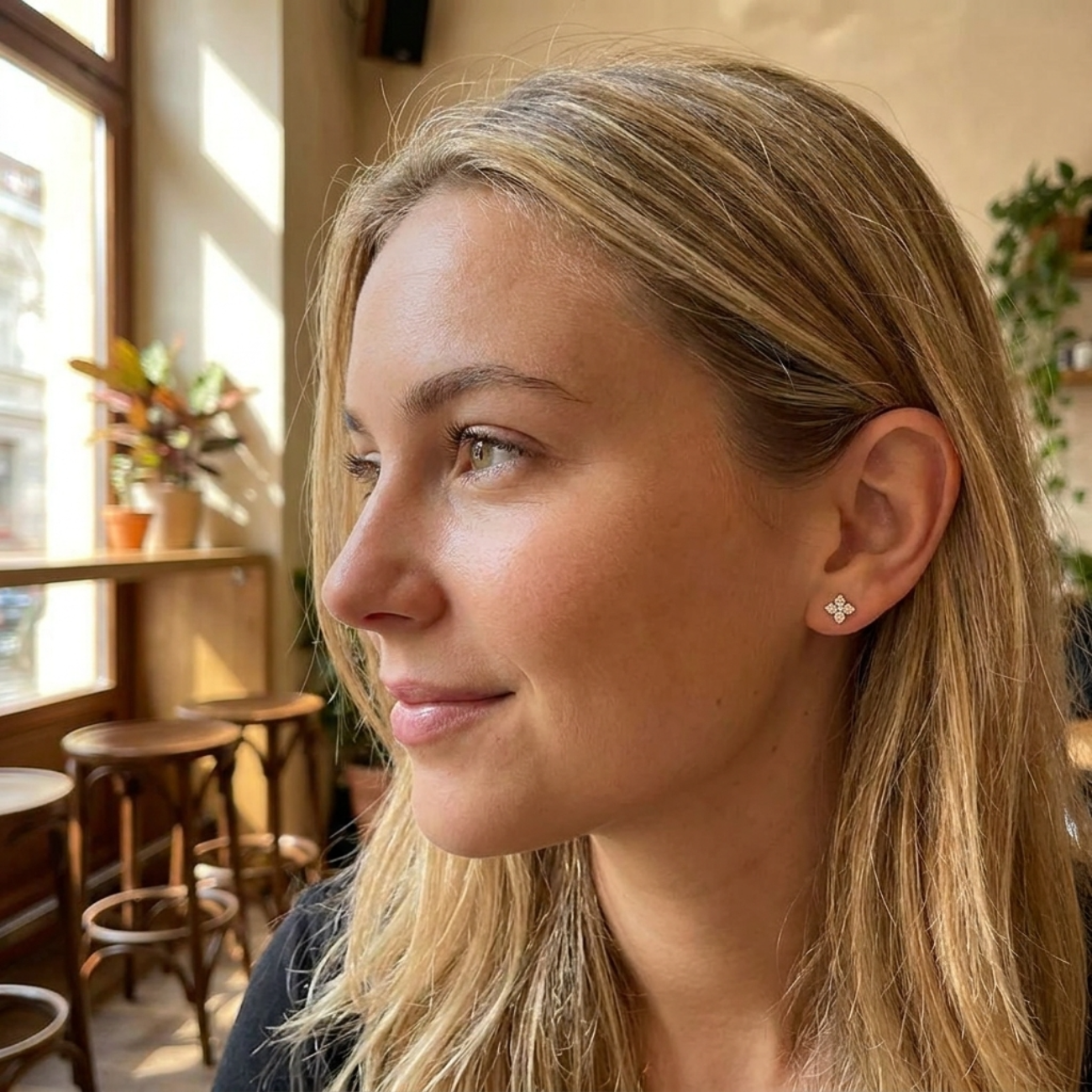 Amelia Gold-Plated Stud Earrings