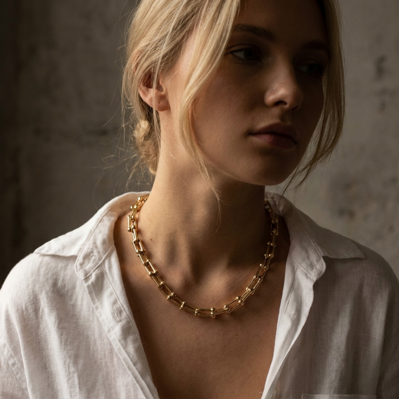 Cascade Gold Chain Necklace