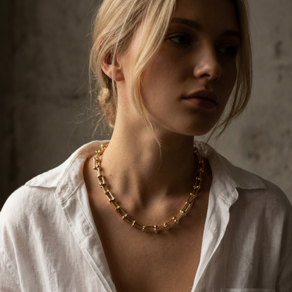 Cascade Gold Chain Necklace