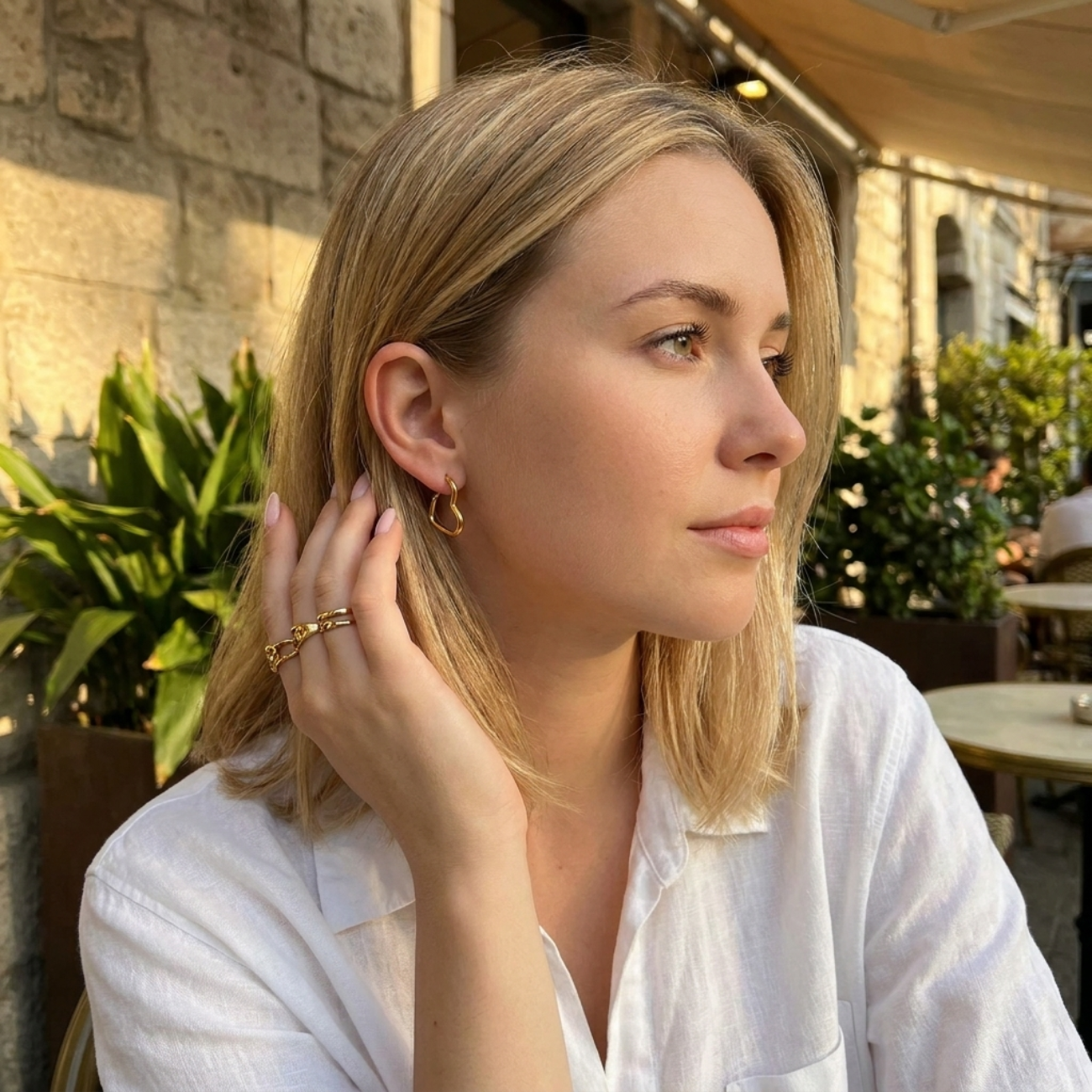 Cora Heart Shaped Hoops