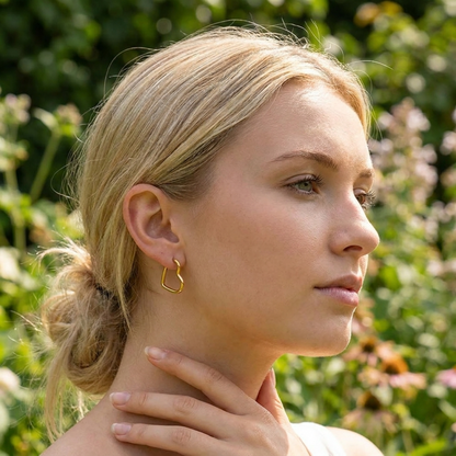 Cora Heart Shaped Hoops