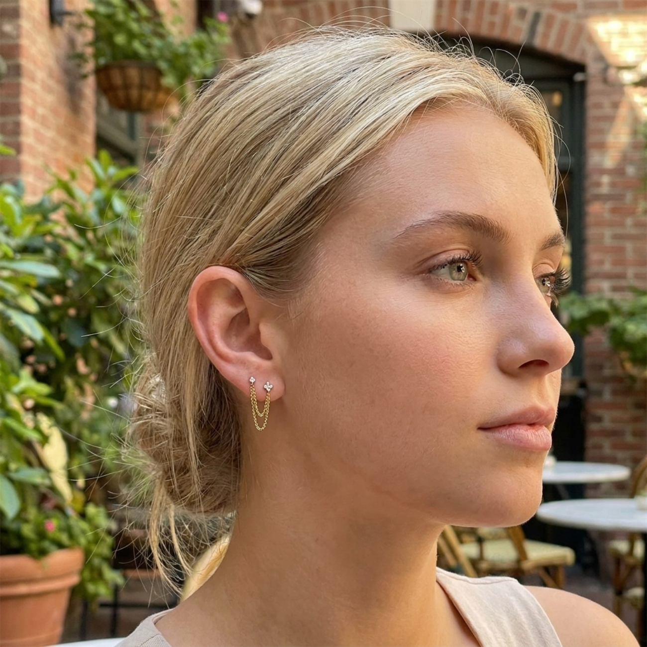 Daniella Diamond Chain Stud