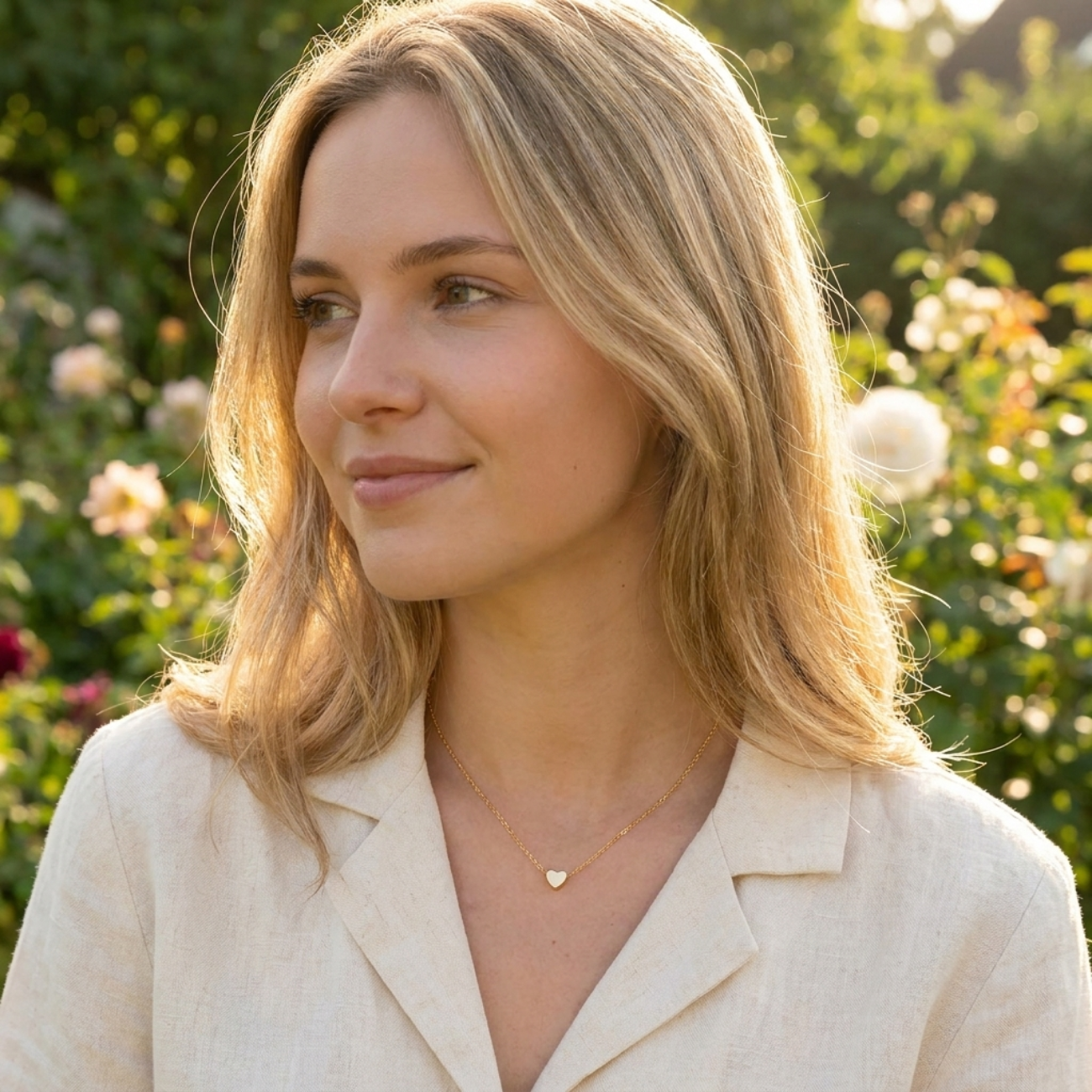 Diana Heart Chain Necklace