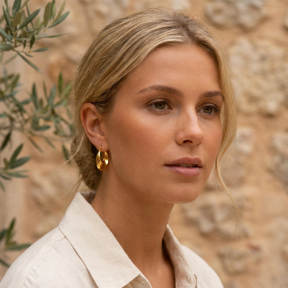 Elara Gold Hoop Earrings