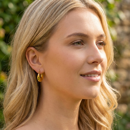 Elara Gold Hoop Earrings