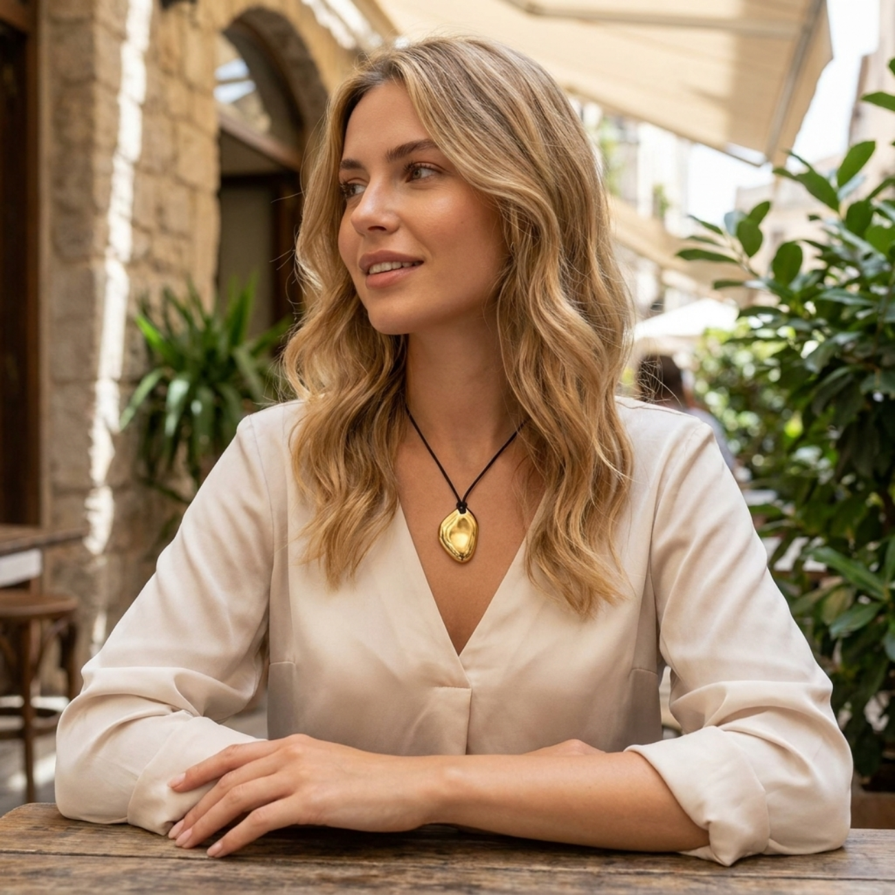 Giselle Gold Pendant Necklace