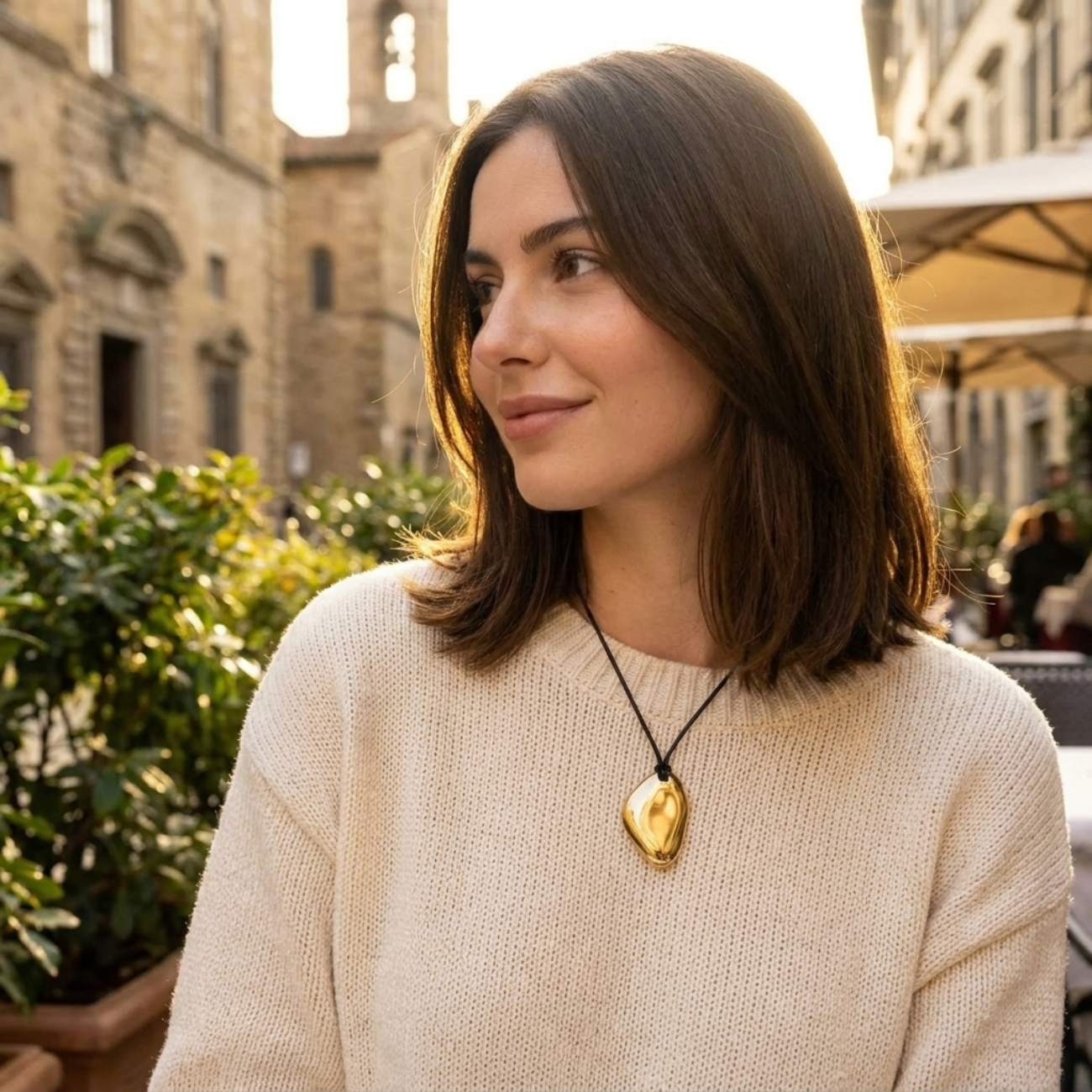 Giselle Gold Pendant Necklace