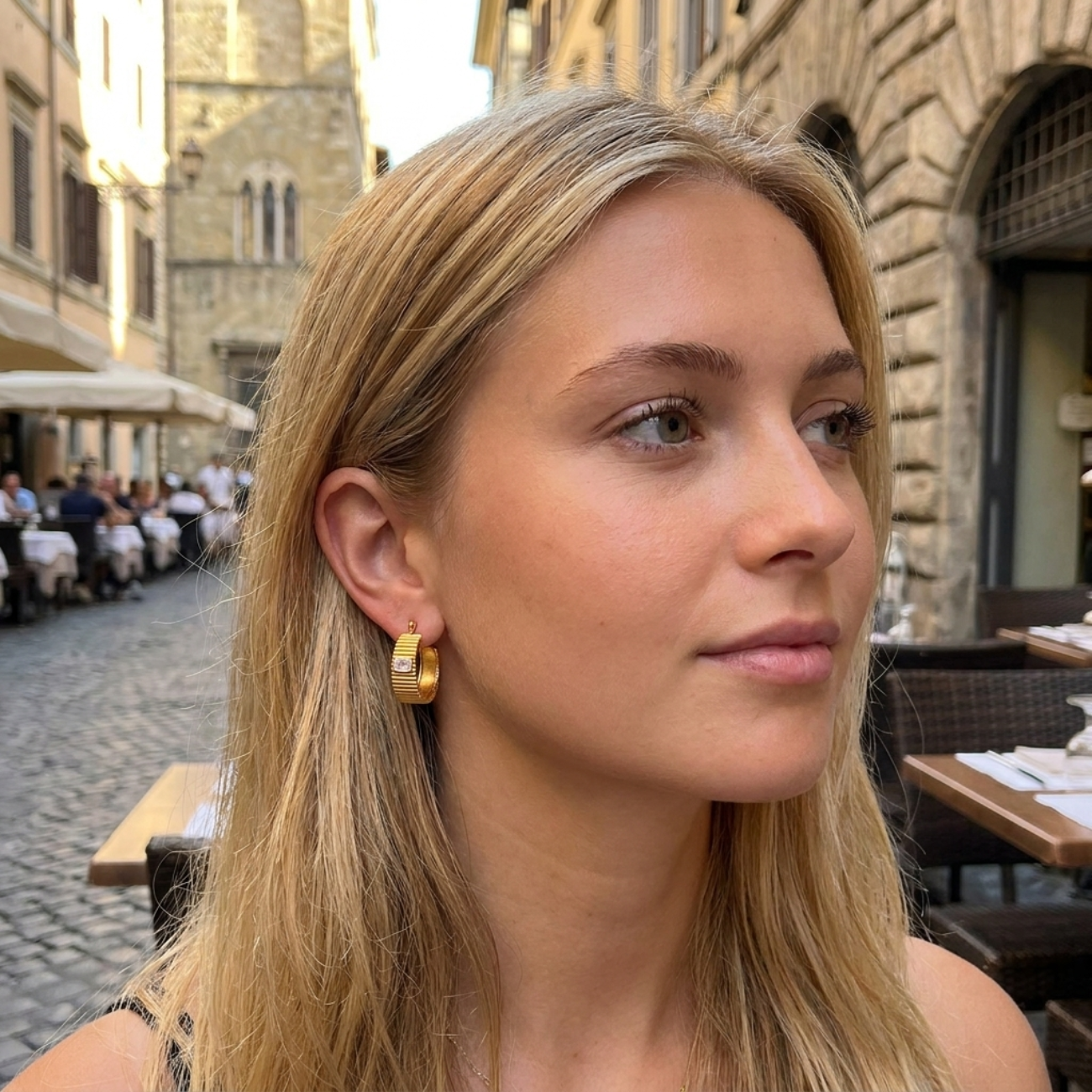 Hayley Gold Hoop Earrings