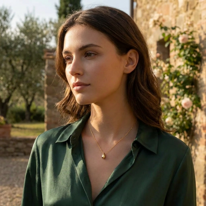 Helen Gold Teardrop Pendant