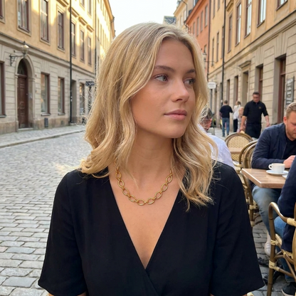 Jane Chunky Gold Chain Necklace