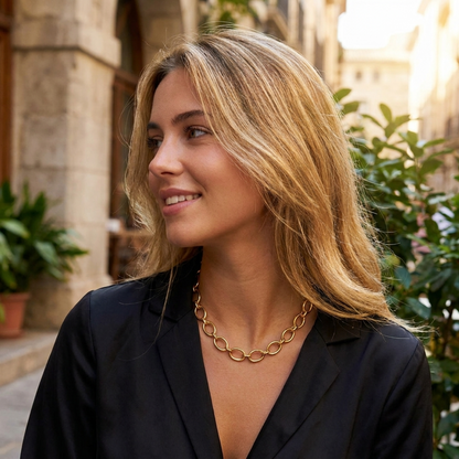 Jane Chunky Gold Chain Necklace