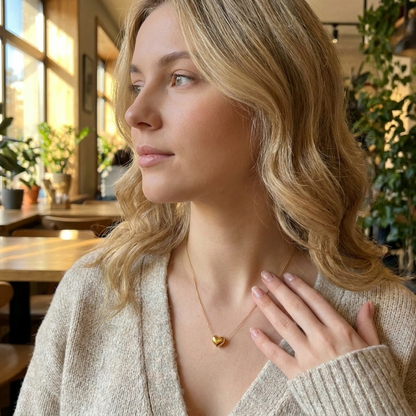 Jessica Gold Heart Necklace