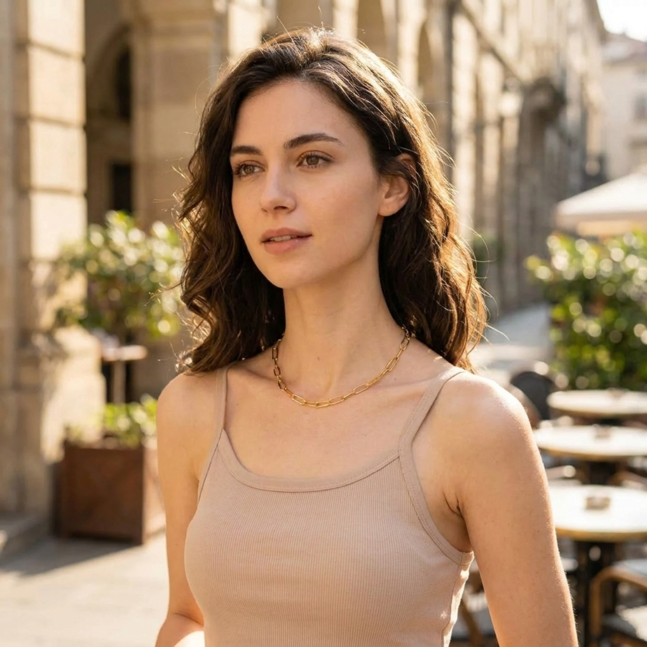 Lunea Gold Paperclip Chain Necklace