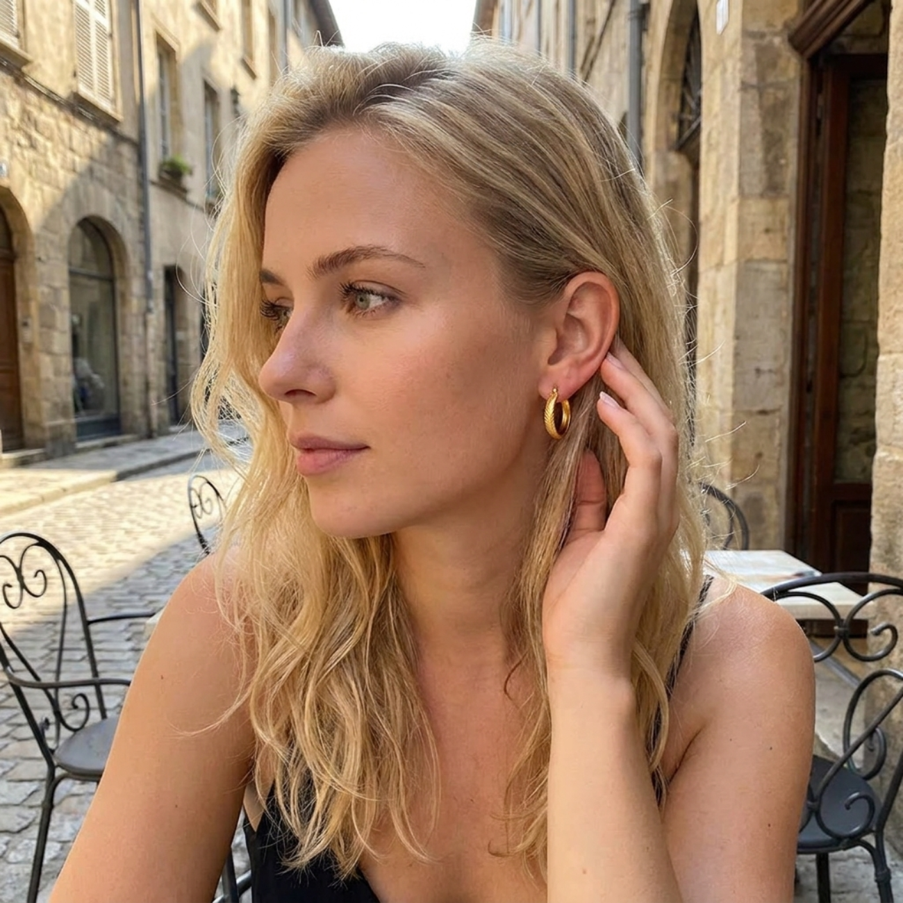 Maya Gold Hoop Earrings