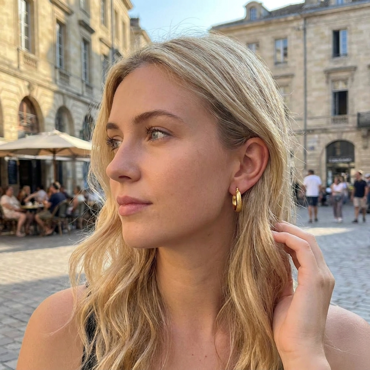 Maya Gold Hoop Earrings