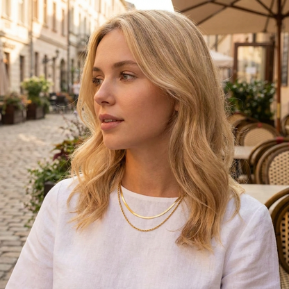 Mira Layered Gold Chain Necklace