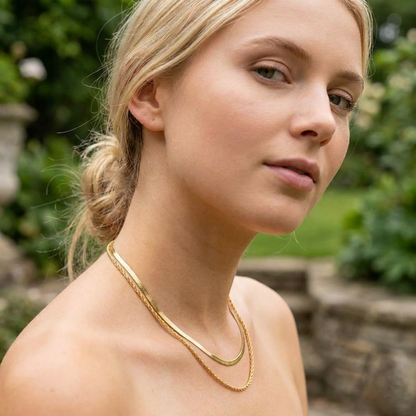 Mira Layered Gold Chain Necklace