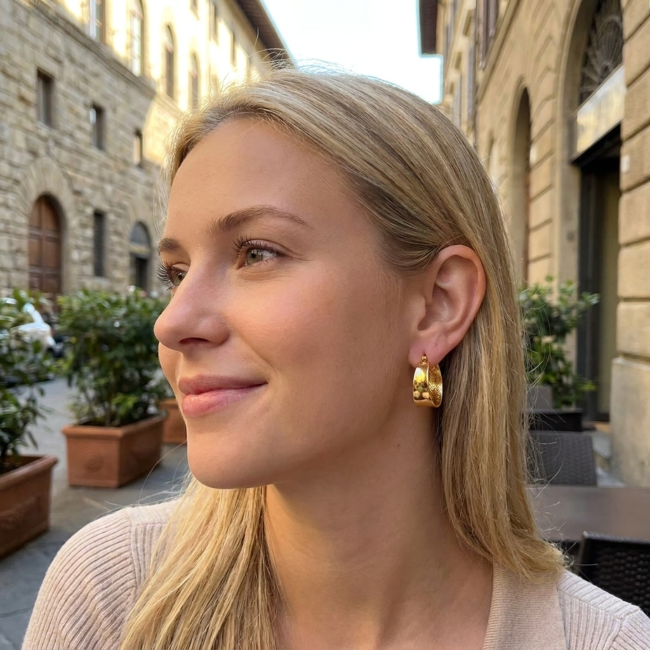 Naya Gold Hoop Earrings
