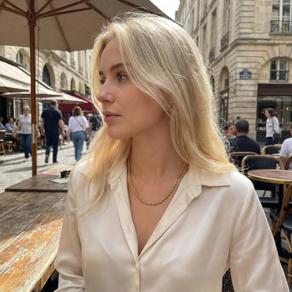 Nea Rope Chain Gold Necklace