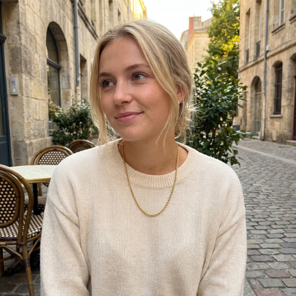 Olyra Rope Chain Gold Necklace