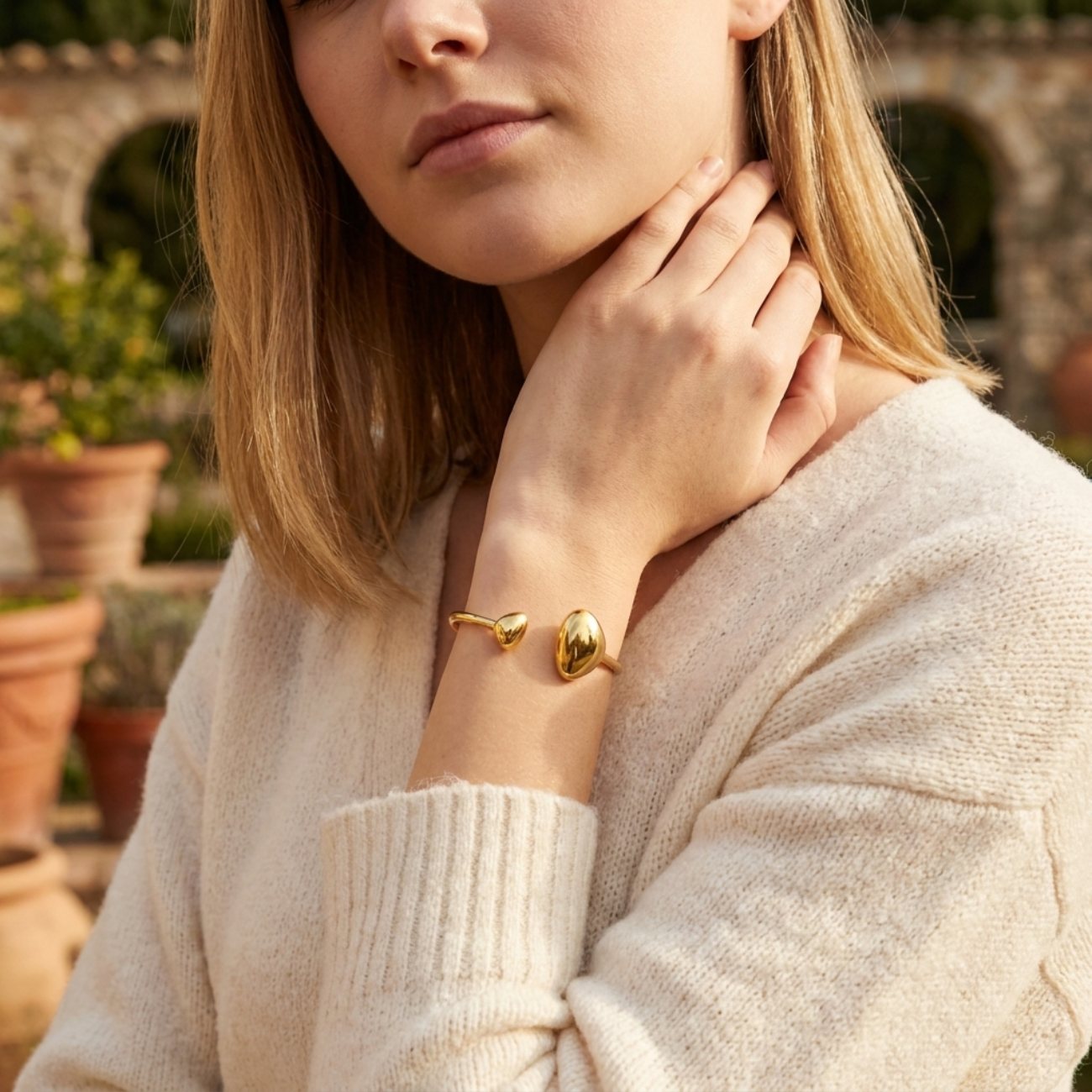 Rosalie Gold Cuff Bracelet
