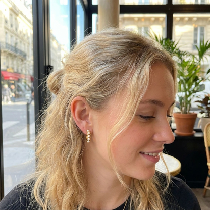 Selina Pearl Hoop Earrings